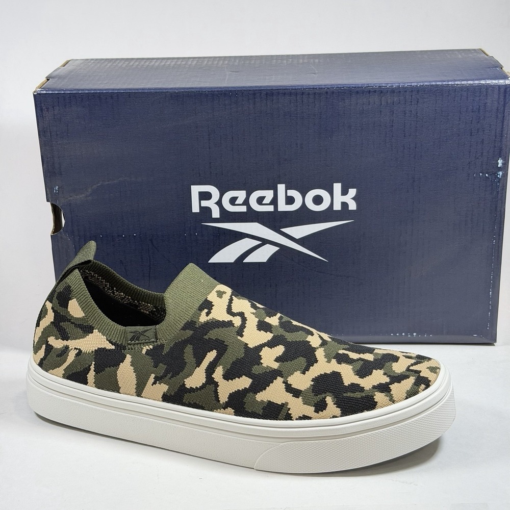 Reebok Size-9.5 Womens‎ Onlux Slip On Camo Tennis Sneakers GZ3102